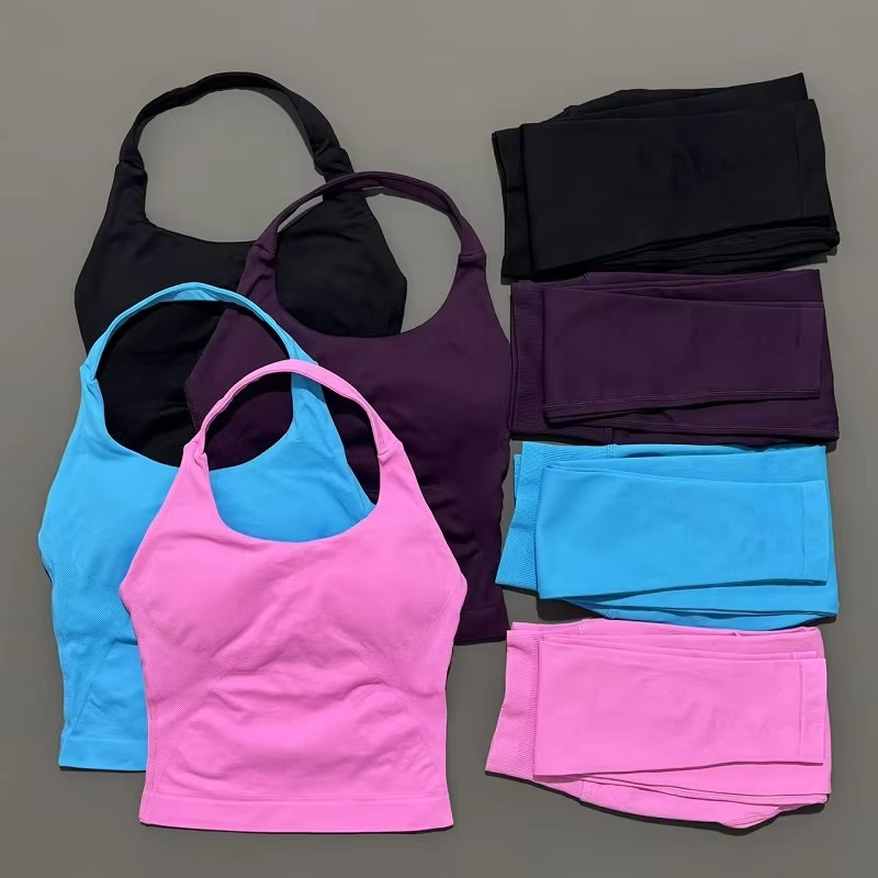 Yoga Fitness Outfit - Dwuczęściowy Zestaw Sportowy Damski do Jogi,