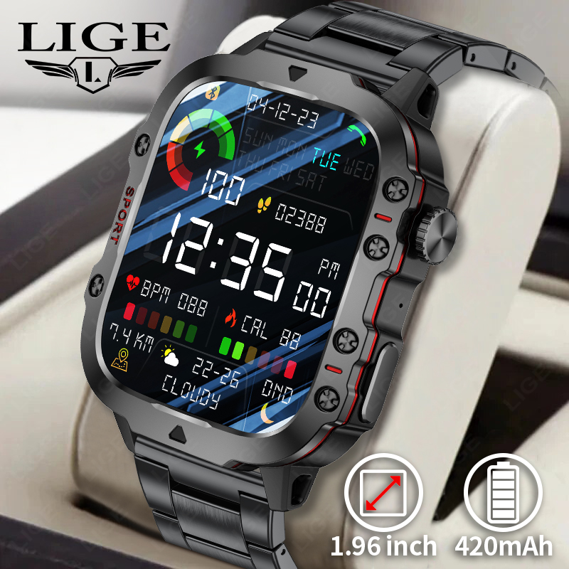 Gym Floor Mats - Wytrzymały smartwatch wojskowy dla mężczyzn z
