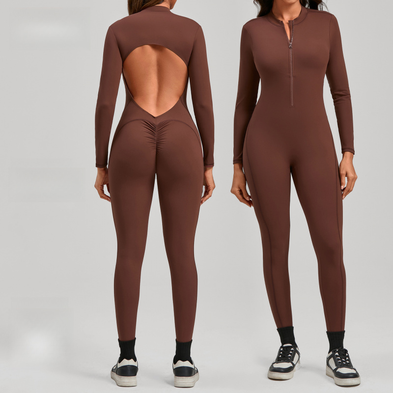 Yoga Fitness Outfit - Kombinezon do jogi z długim rękawem