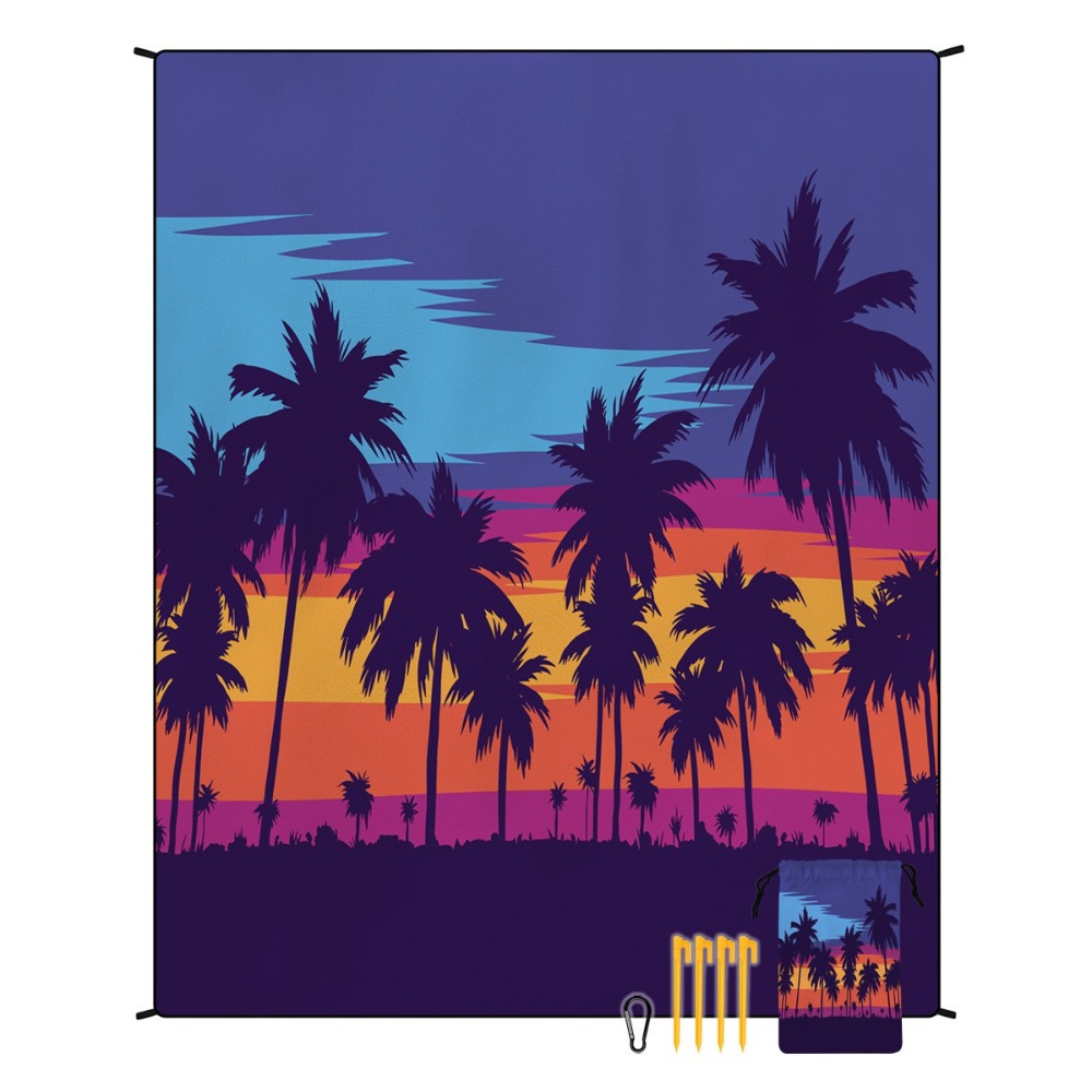 Yoga And Fitness Mat - Ręcznik plażowy z motywem palmy 71x86.6