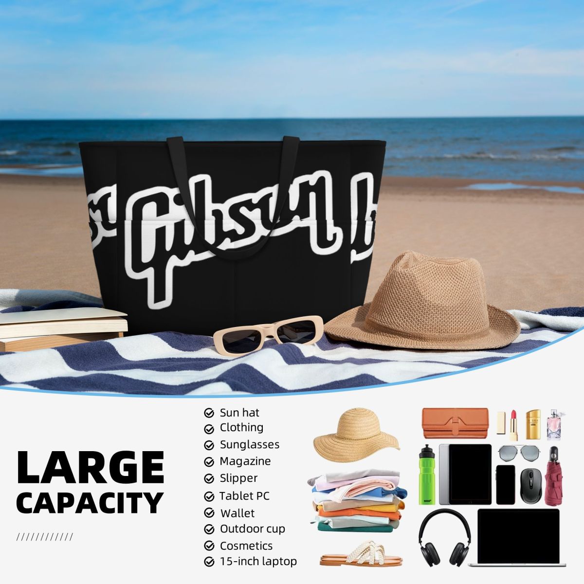 Torba plażowa z logo Gibson Mu – Yoga Fitness Music recenzja i cena