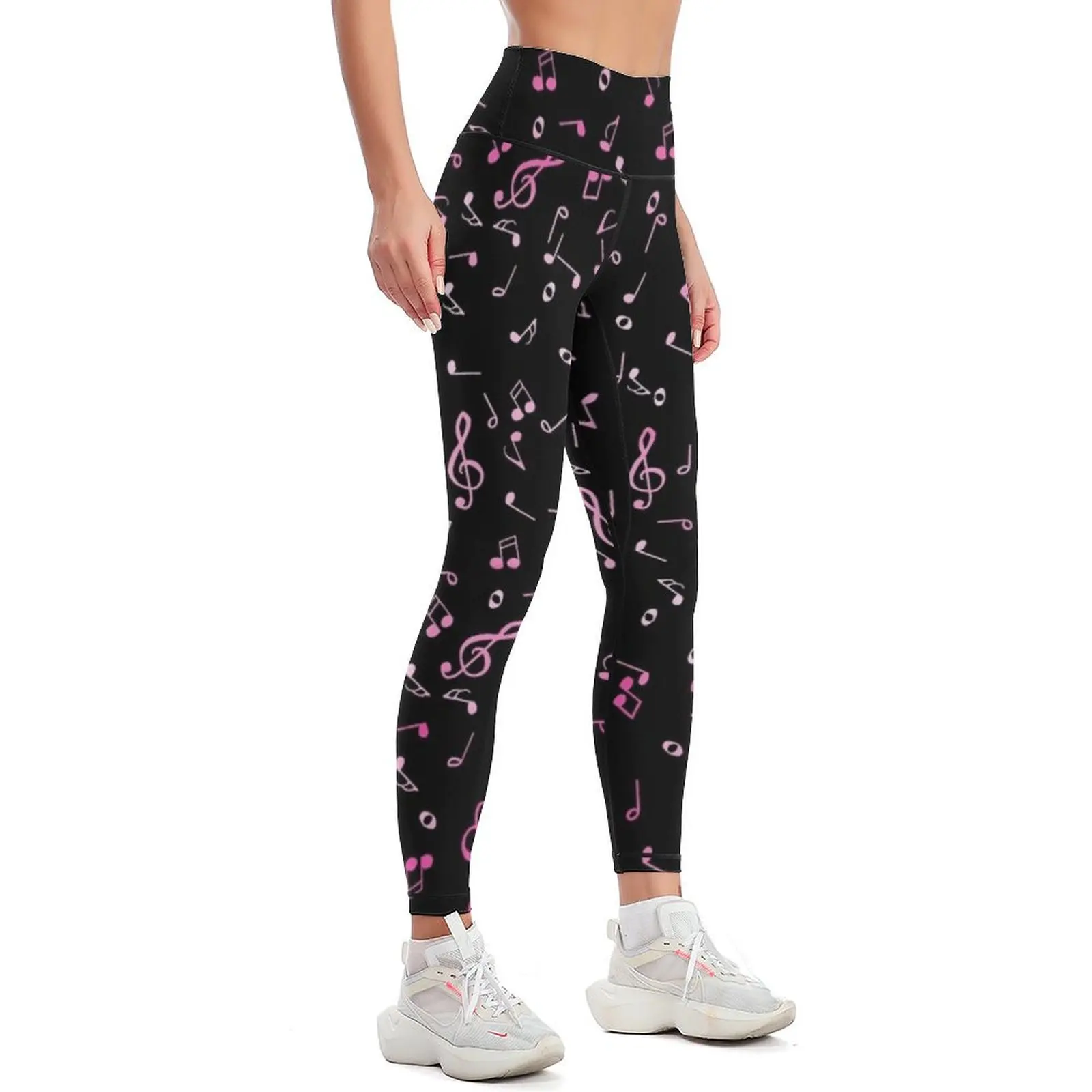 Różowe legginsy z gradientem i – Yoga Fitness Music recenzja i cena