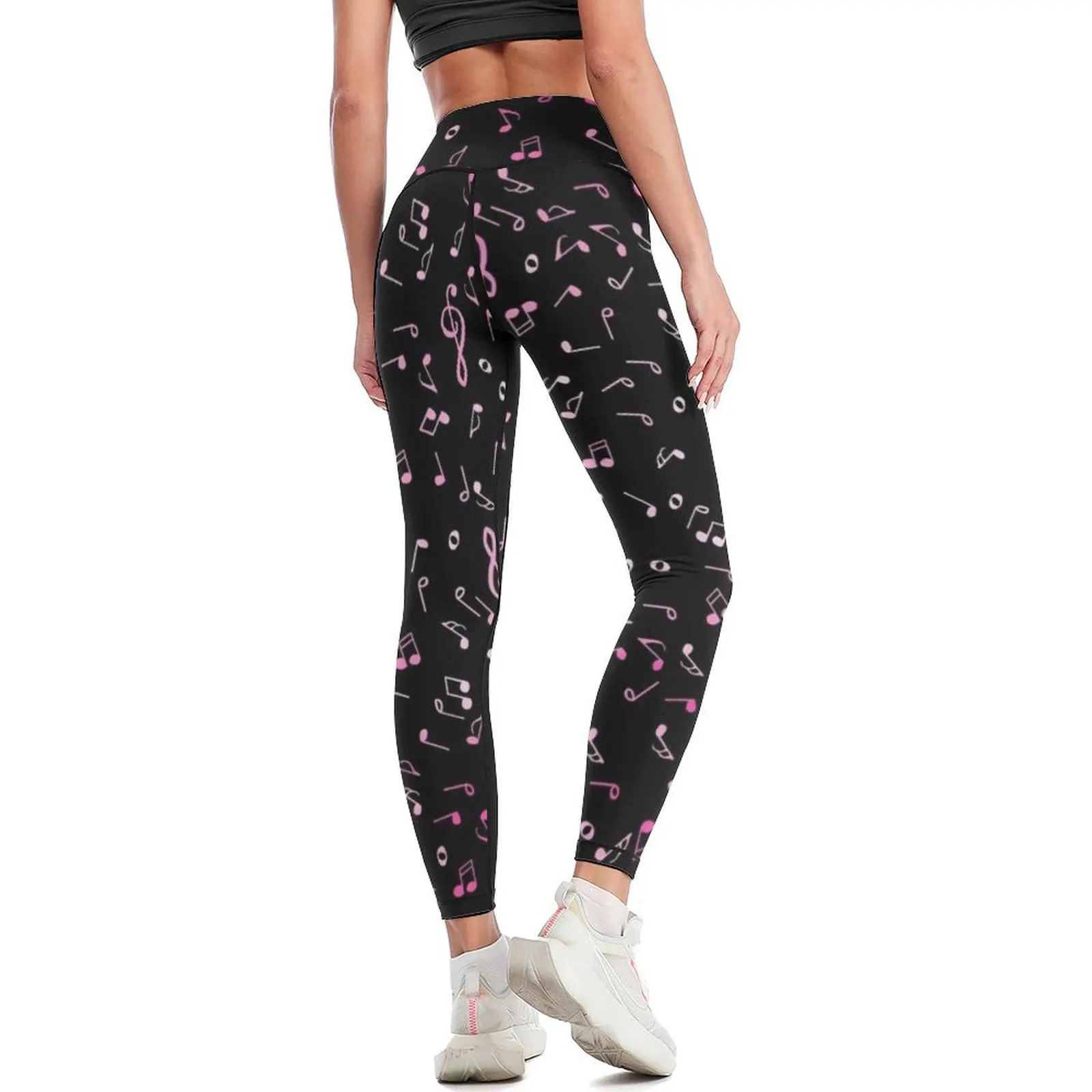 Różowe legginsy z gradientem i – Yoga Fitness Music recenzja i cena