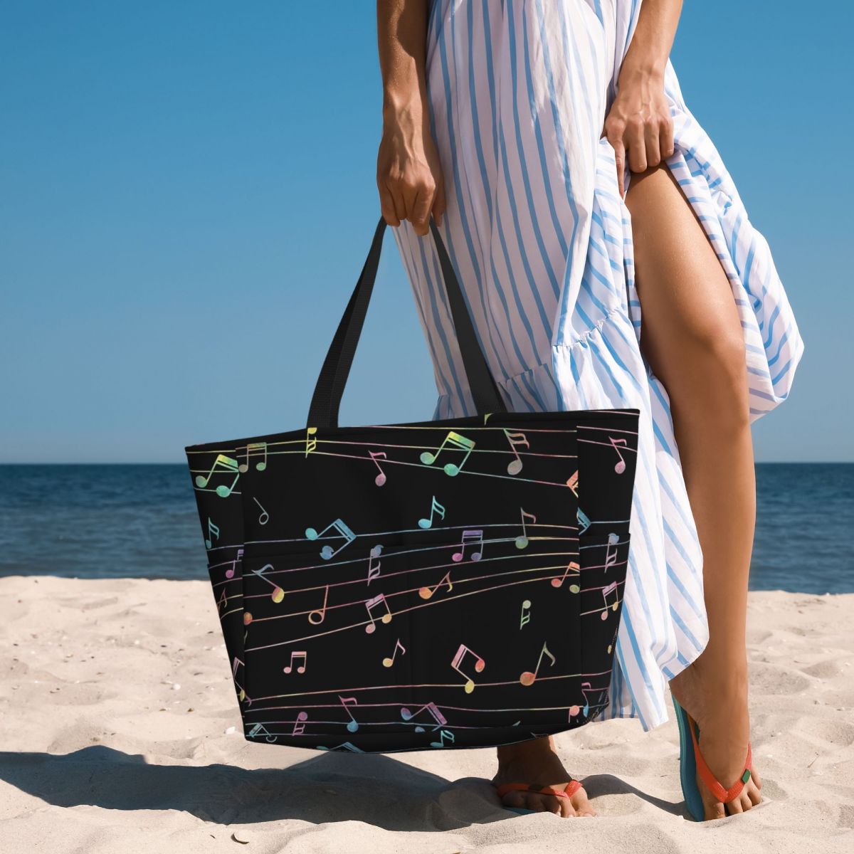 Torba plażowa z motywem nut mu – Yoga Fitness Music recenzja i cena