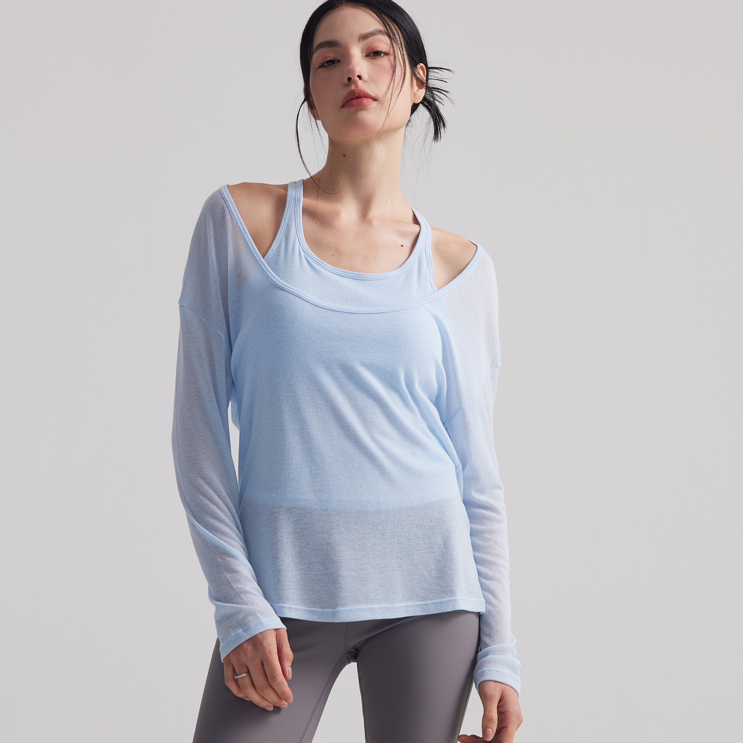 Damska luźna, półprzezroczysta – Yoga Fitness Outfit recenzja i cena