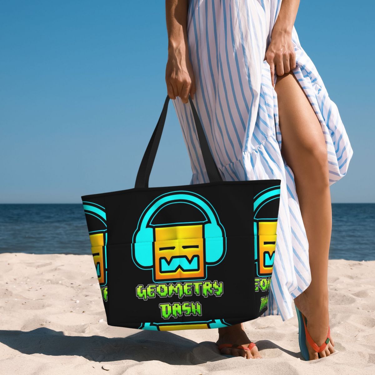 Torba na plażę Geometry Dash z – Yoga Fitness Music recenzja i cena